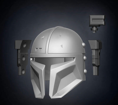 Heavy Mandalorian Helm – Star Wars Cosplay DIY Kit – Ansicht 12