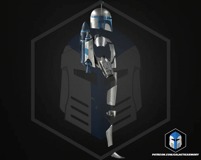 Jango Fett Fan Rüstung – Star Wars Cosplay DIY Kit – Ansicht 9