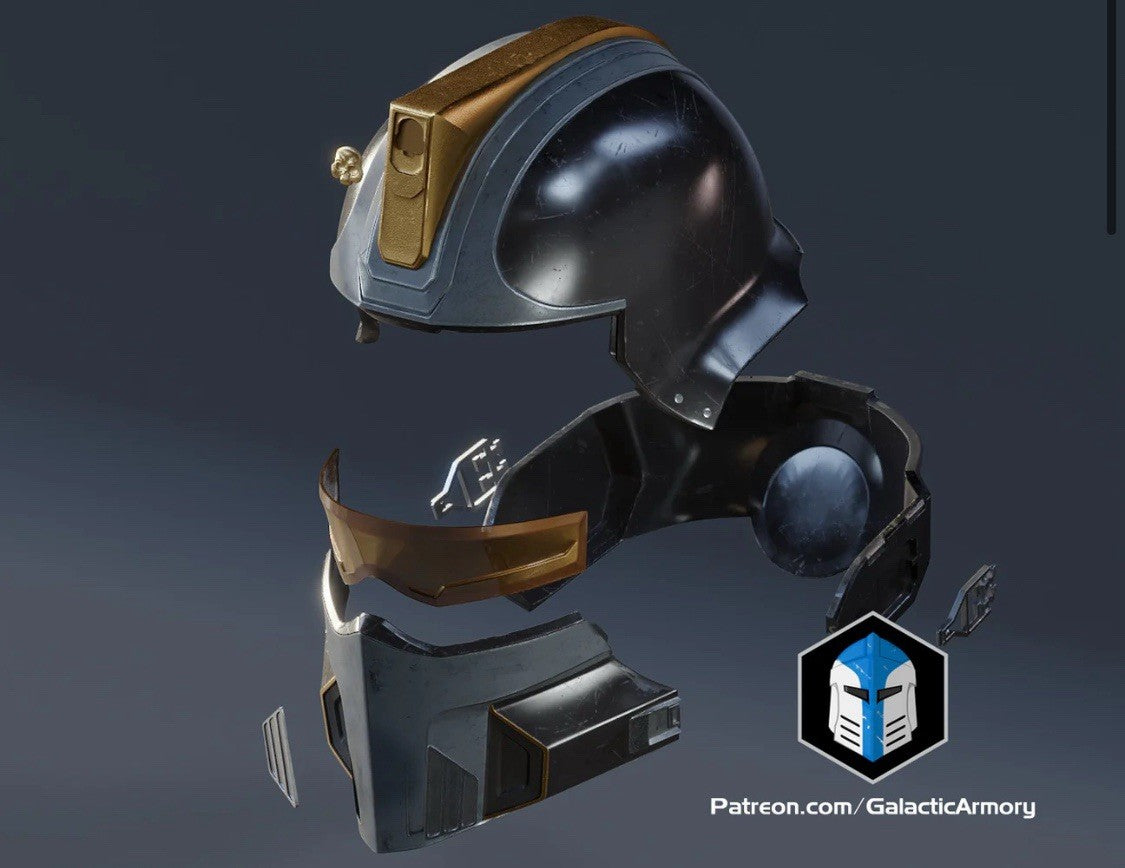 Helldivers 2 Hero of the Federation Helm Cosplay DIY Maßstab 1:17