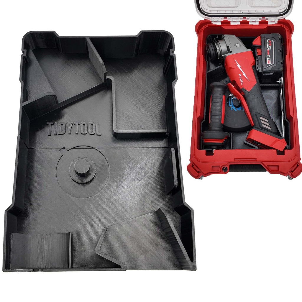 Milwaukee M18 Flex /Winkelschleifer Organizer Einsatz – Packout Compact 3D Druck0