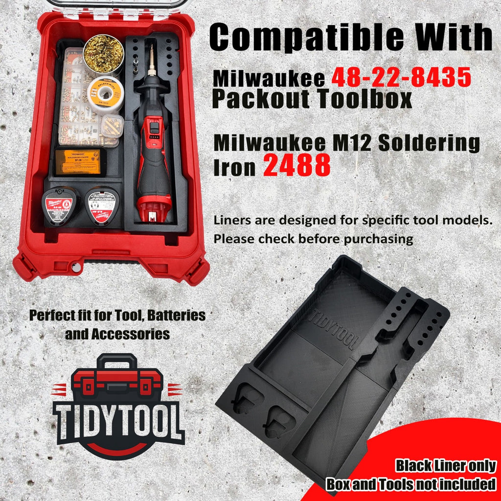 Milwaukee M12 Lötkolben Organizer Einsatz – Packout Compact 3D Druck6