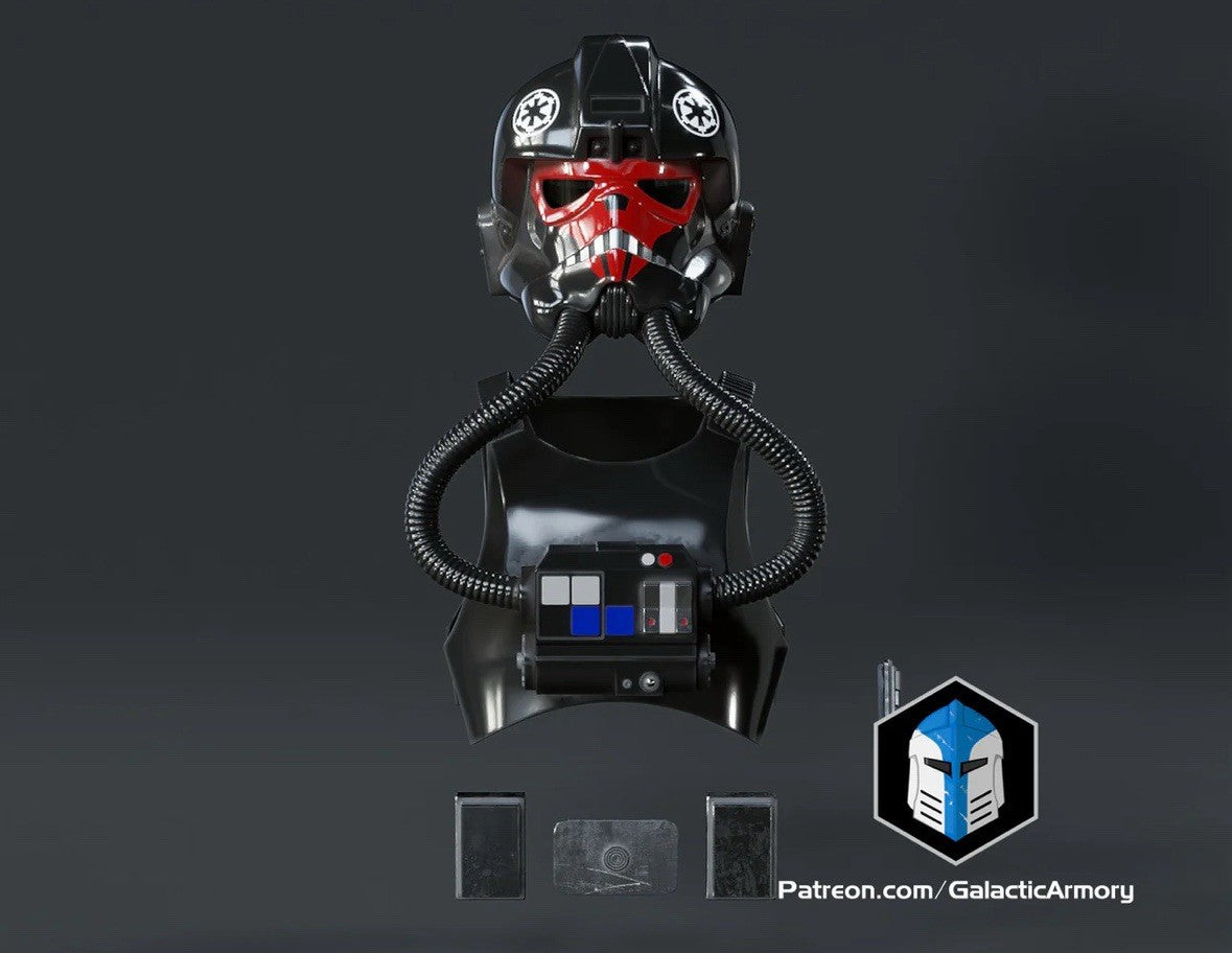 Tie Fighter Pilot Rüstung – Star Wars Cosplay DIY Kit – Ansicht 1