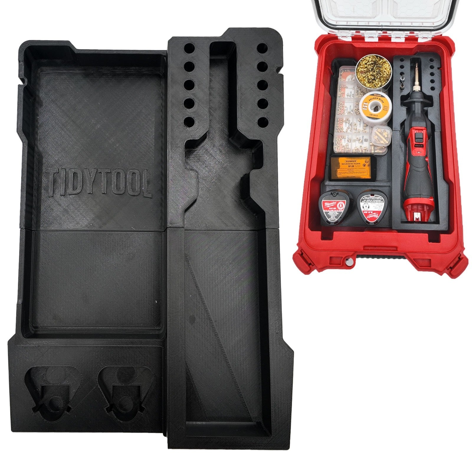 Milwaukee M12 Lötkolben Organizer Einsatz – Packout Compact 3D Druck0