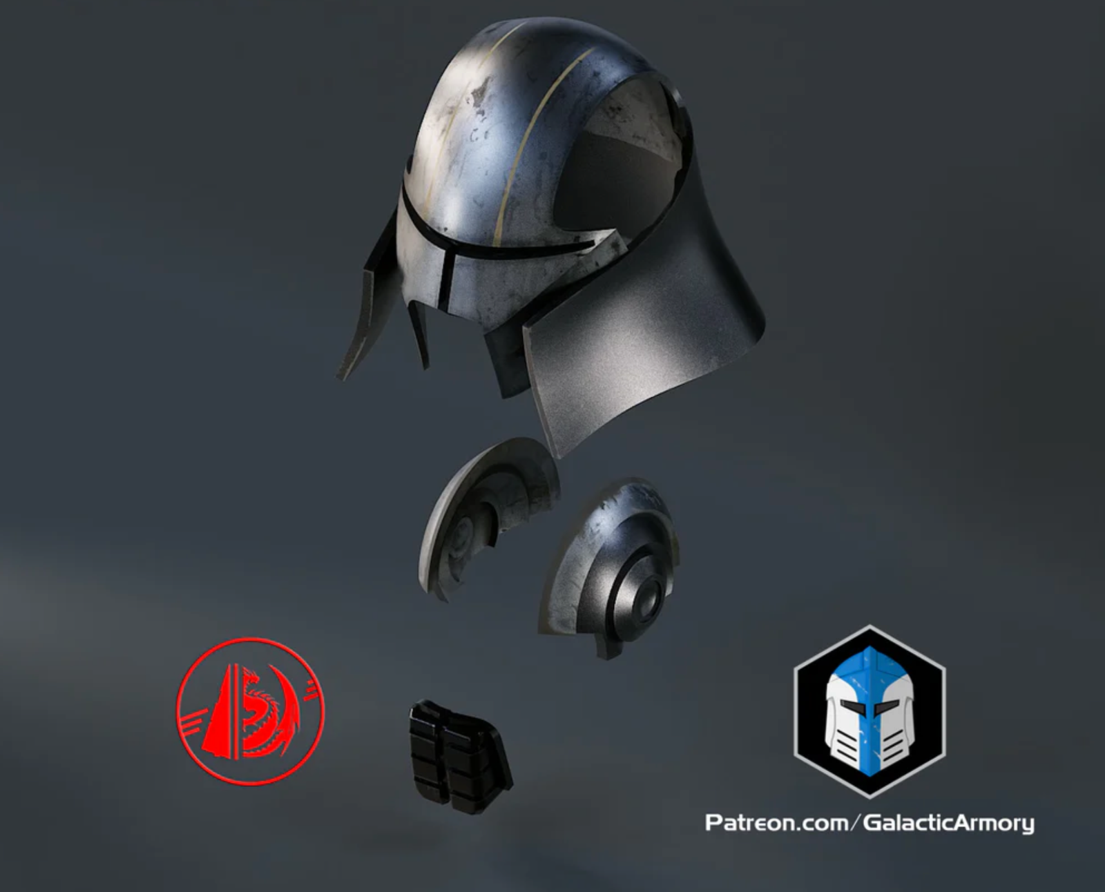 Lord Starkiller Helm Star Wars Life Size | 3D Cosplay Prop DIY Helmet1