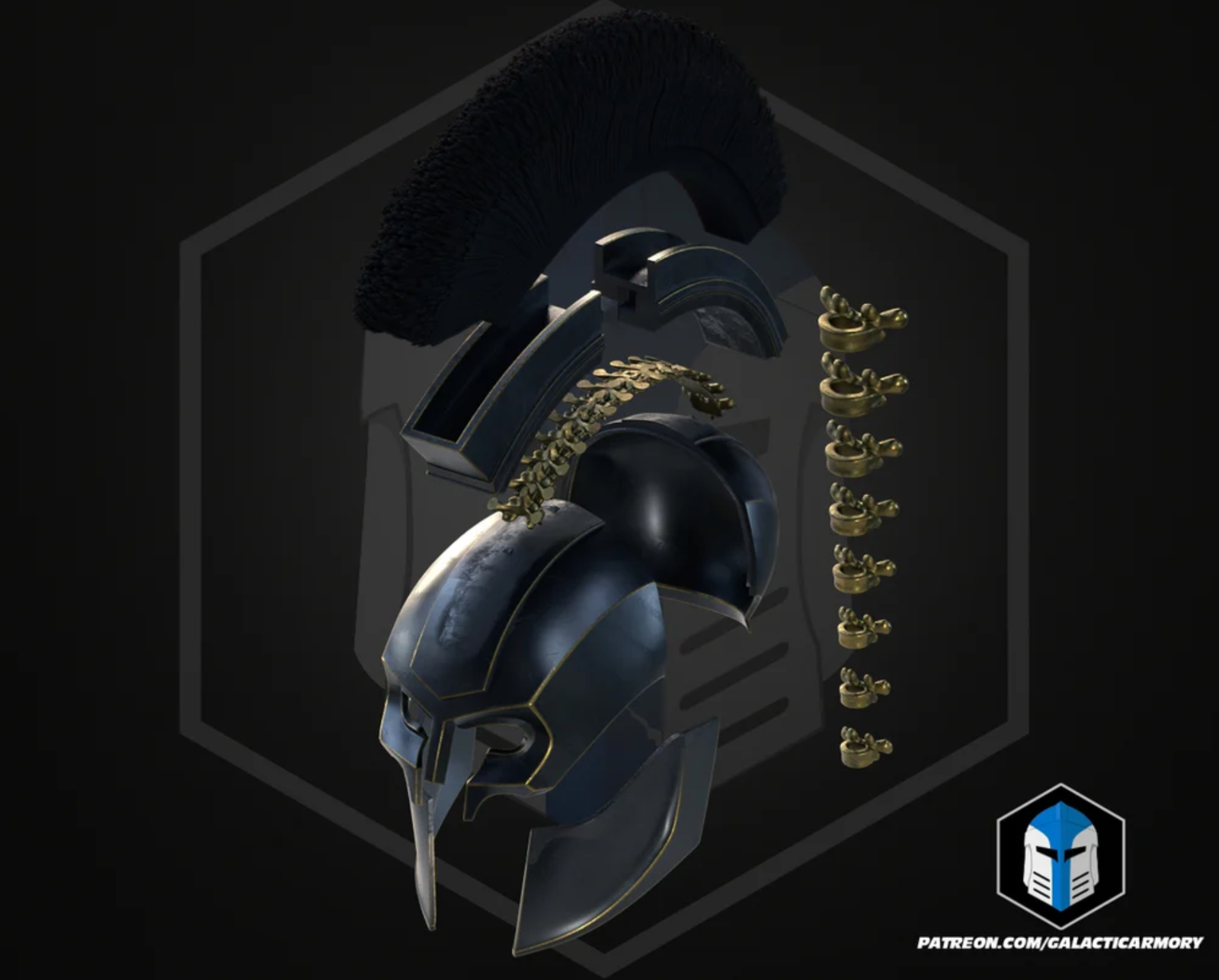 The Odyssey König Agamemnon Helm | 3D Cosplay Prop DIY | King Agamemnon Helmet1