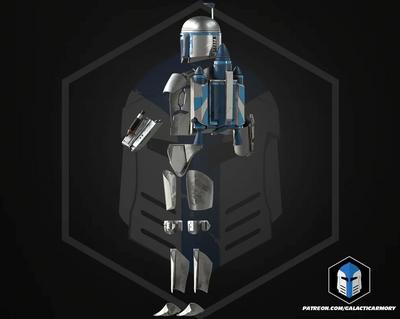 Jango Fett Fan Rüstung – Star Wars Cosplay DIY Kit – Ansicht 6