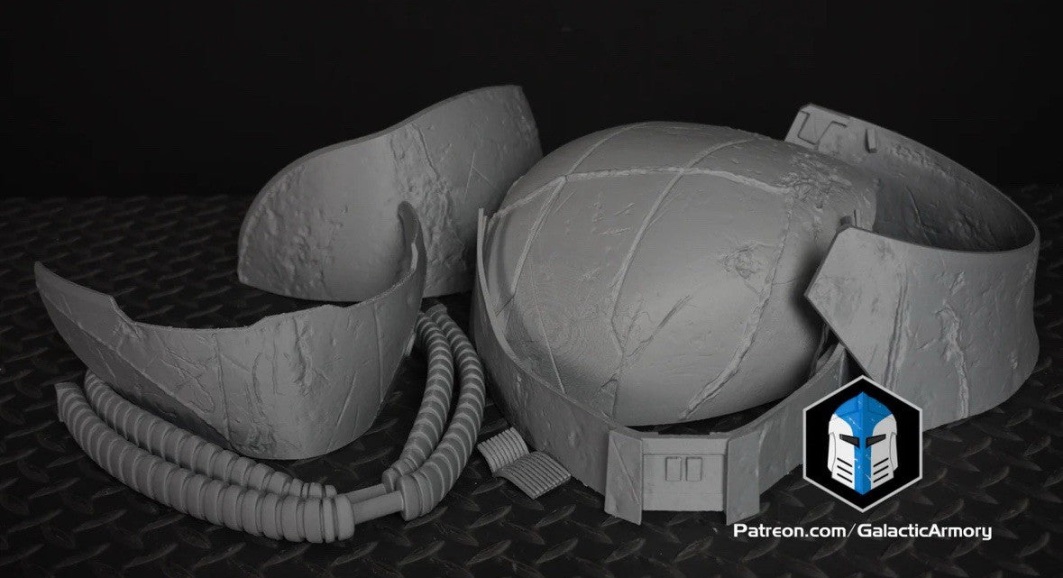 Acolyte Stranger Helm Star Wars Maßstab 1:1 DIY Helmet2