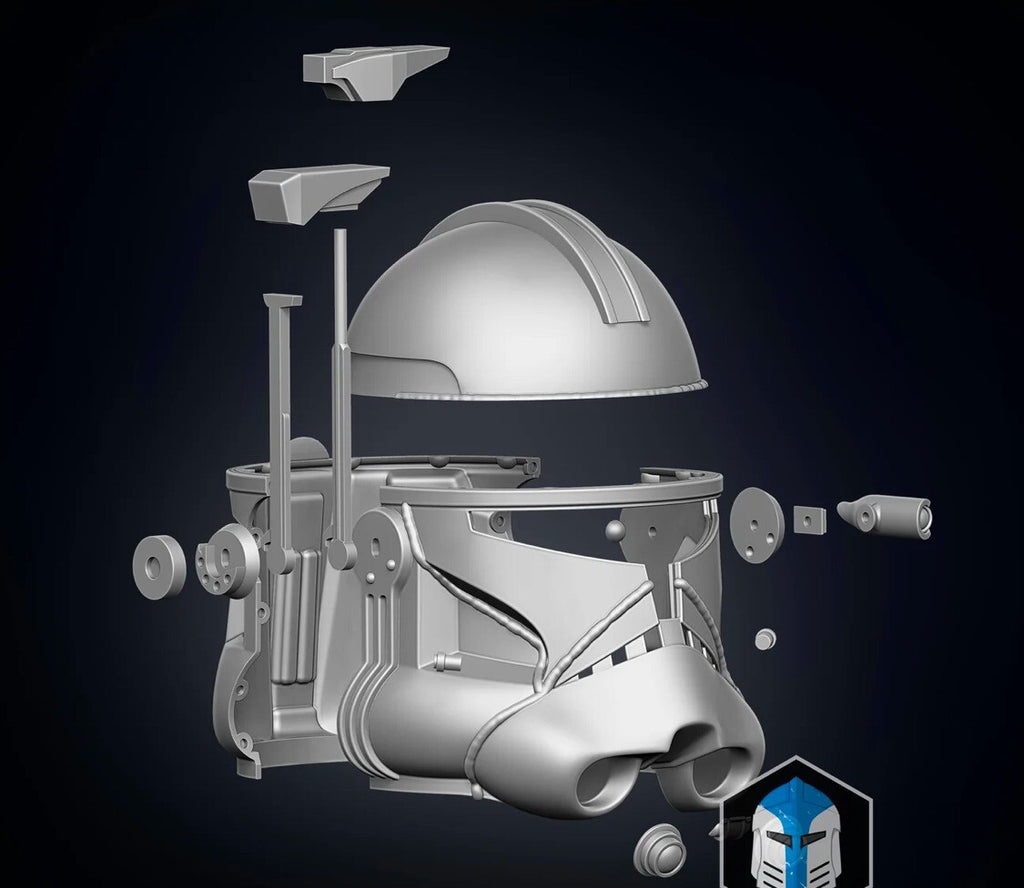Captain Rex Helm Star Wars Realistisch DIY Cosplay Maßstab 1:14