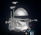 Captain Rex Helm Star Wars Realistisch DIY Cosplay Maßstab 1:14