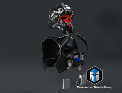 Tie Fighter Pilot Rüstung – Star Wars Cosplay DIY Kit – Ansicht 13