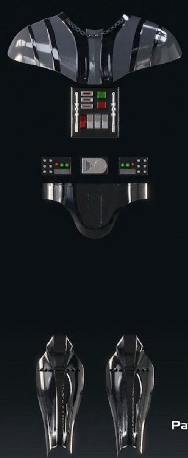 Darth Vader Schienbeinschoner Rüstungsteil Star Wars DIY Maßstab 1:1 Cosplay1