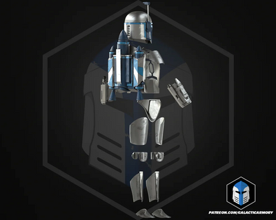 Jango Fett Fan Rüstung – Star Wars Cosplay DIY Kit – Ansicht 8
