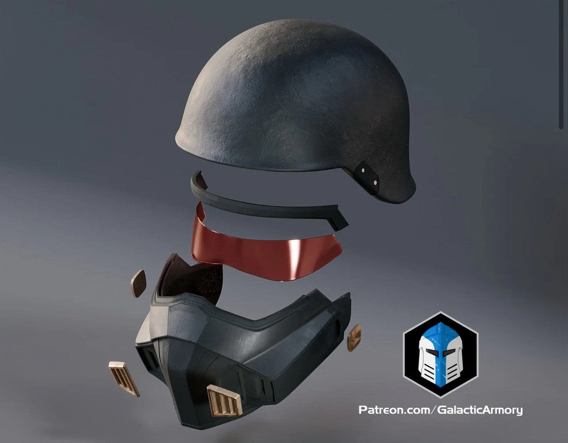 Helldivers 2 Light Gunner Helm Cosplay DIY Maßstab 1:19