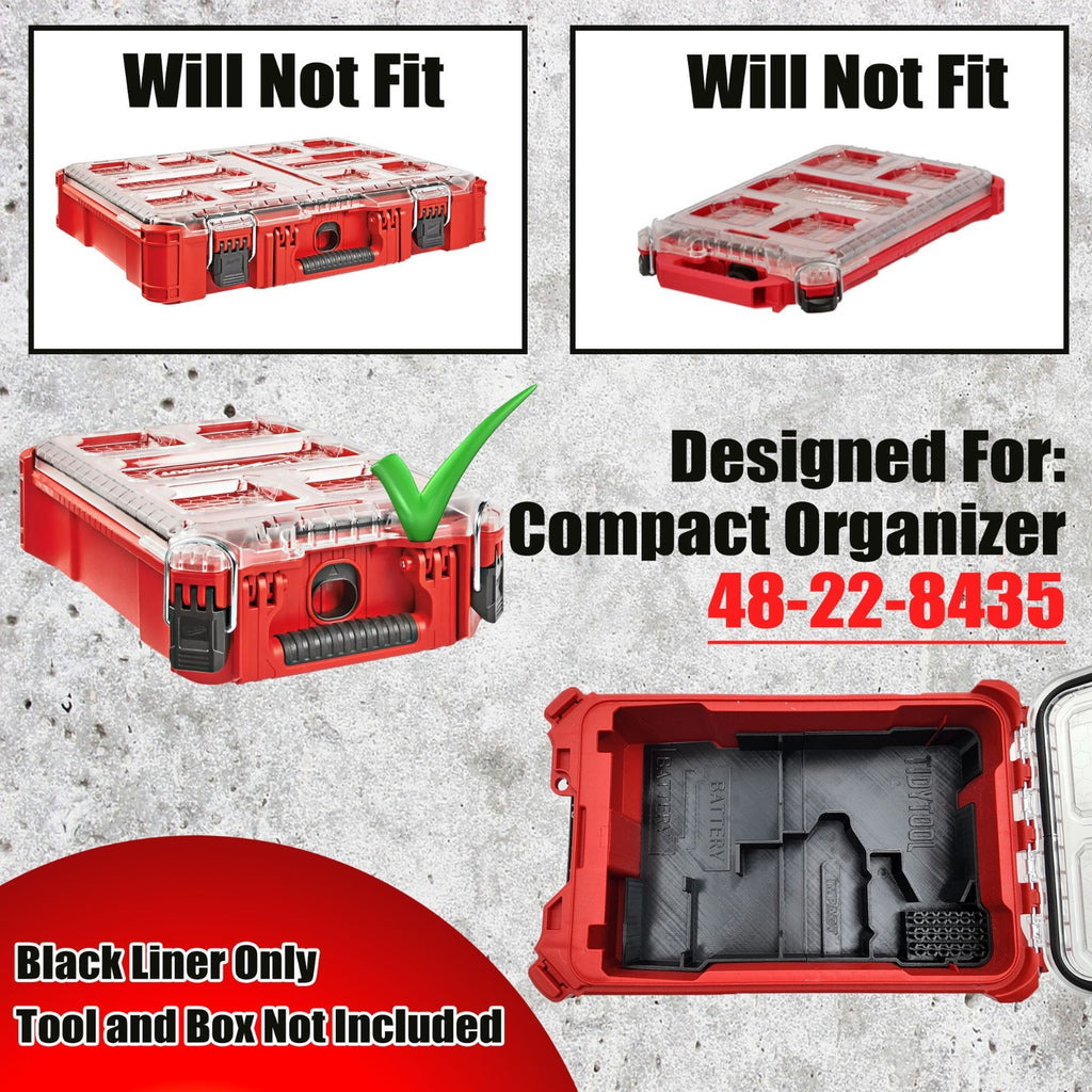 Milwaukee M18 Bohrschrauber Organizer Einsatz – Packout Compact 3D Druck5