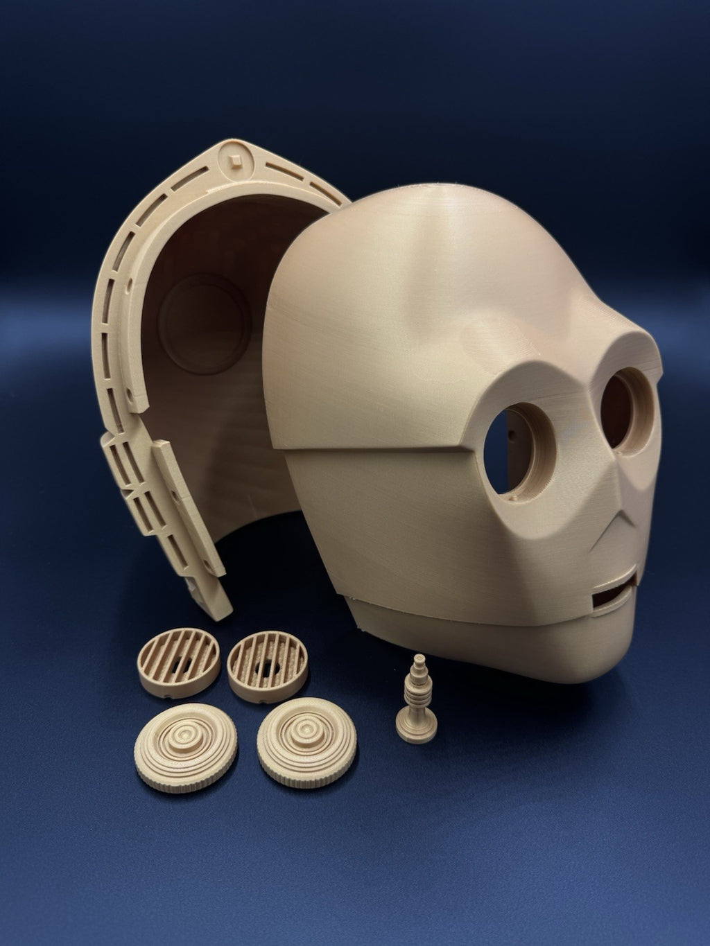 C3PO Helm Kopf Life Size | 3D Cosplay Star Wars Prop DIY | Helmet Head1