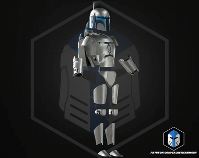 Jango Fett Fan Rüstung – Star Wars Cosplay DIY Kit – Ansicht 10