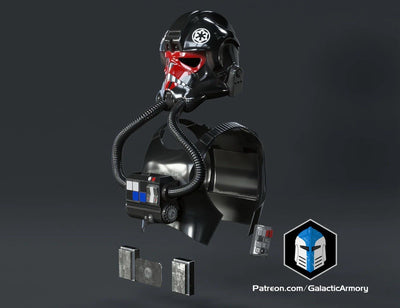 Tie Fighter Pilot Rüstung – Star Wars Cosplay DIY Kit – Ansicht 7