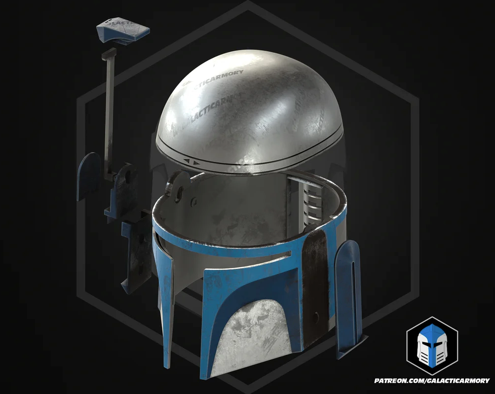 Jango Fett AOTC Fan Helm – Star Wars Cosplay DIY Kit – Ansicht 3