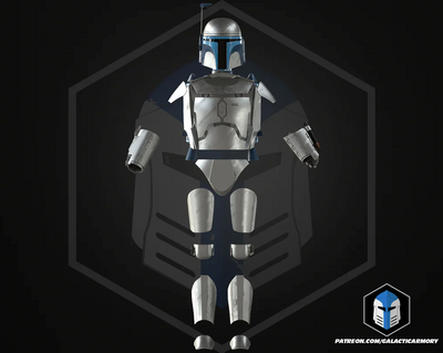 Jango Fett Fan Rüstung – Star Wars Cosplay DIY Kit – Ansicht 1